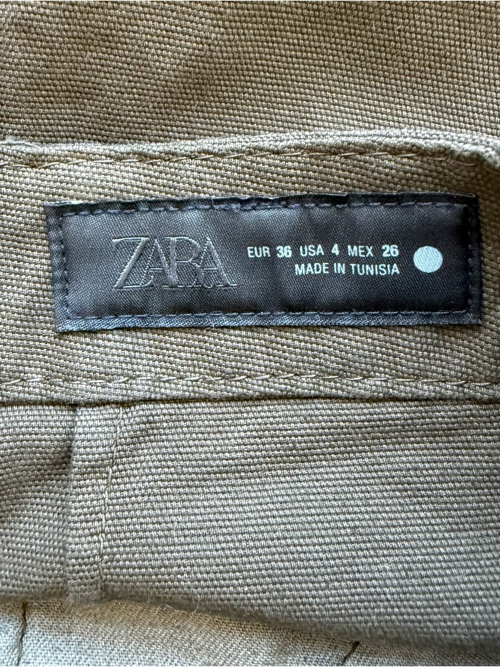Zara Wide Leg Cargo Pants in Dark Brown - Picture 5 of 5